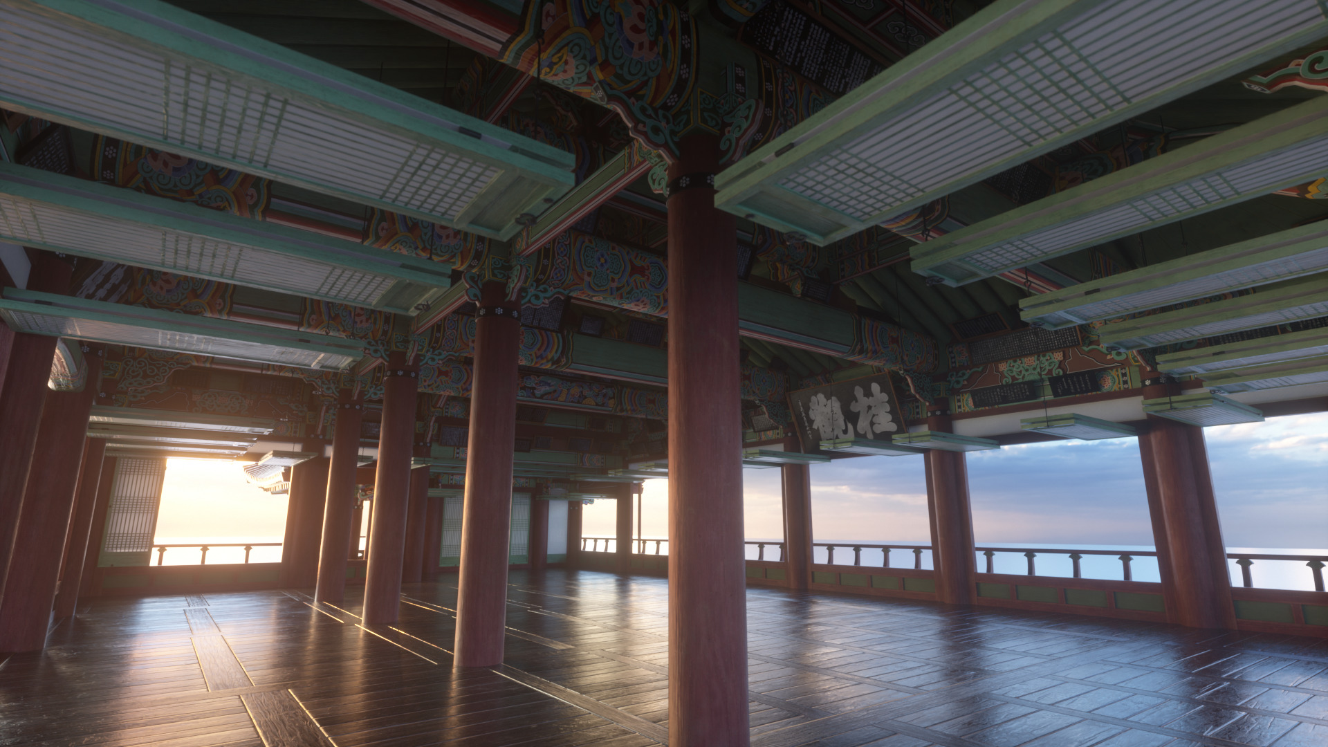 Korea Gwanghallu Pavilion - Joseon Hanok 3D model Low-poly 3D model_4