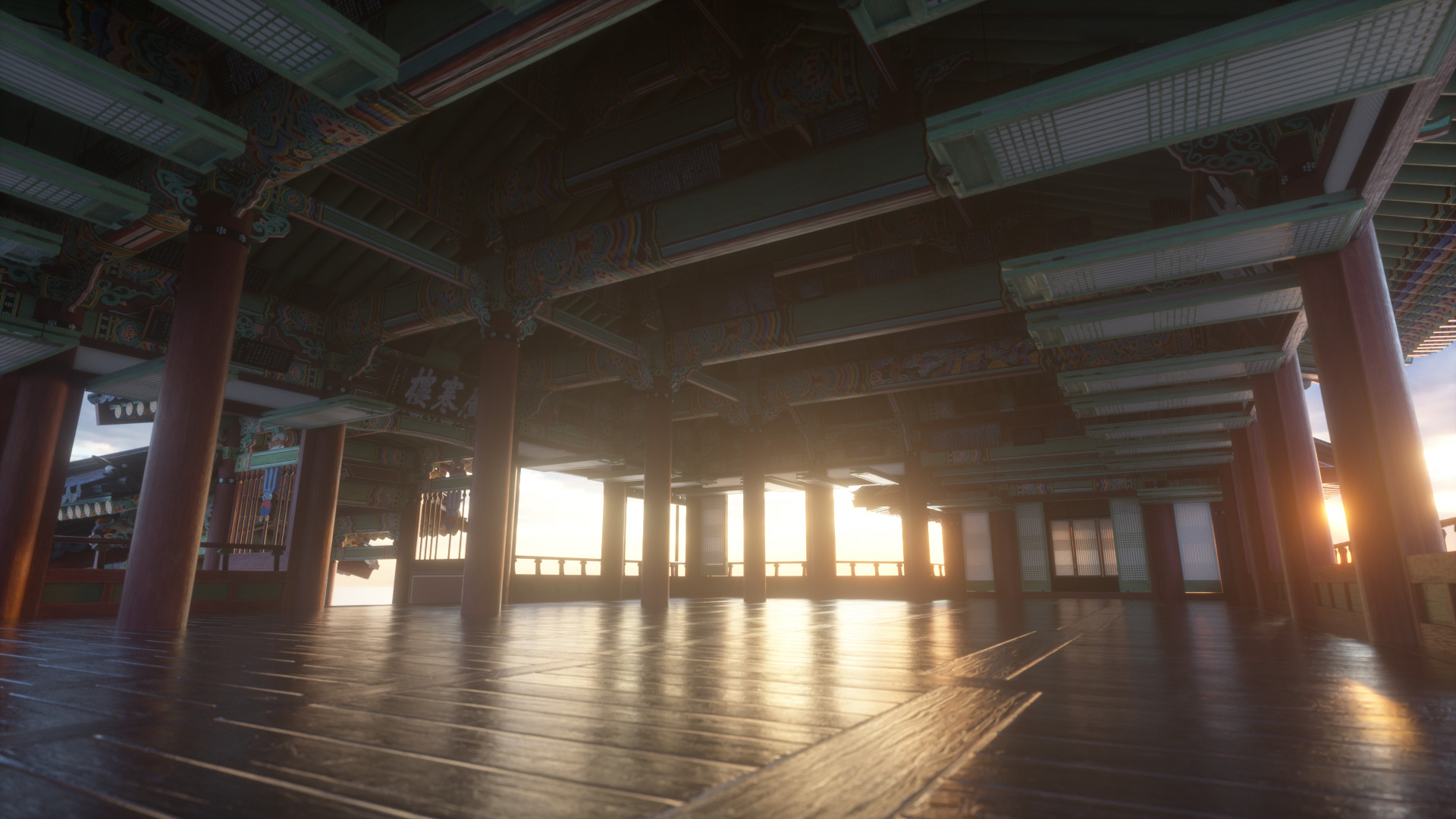 Korea Gwanghallu Pavilion - Joseon Hanok 3D model Low-poly 3D model_3