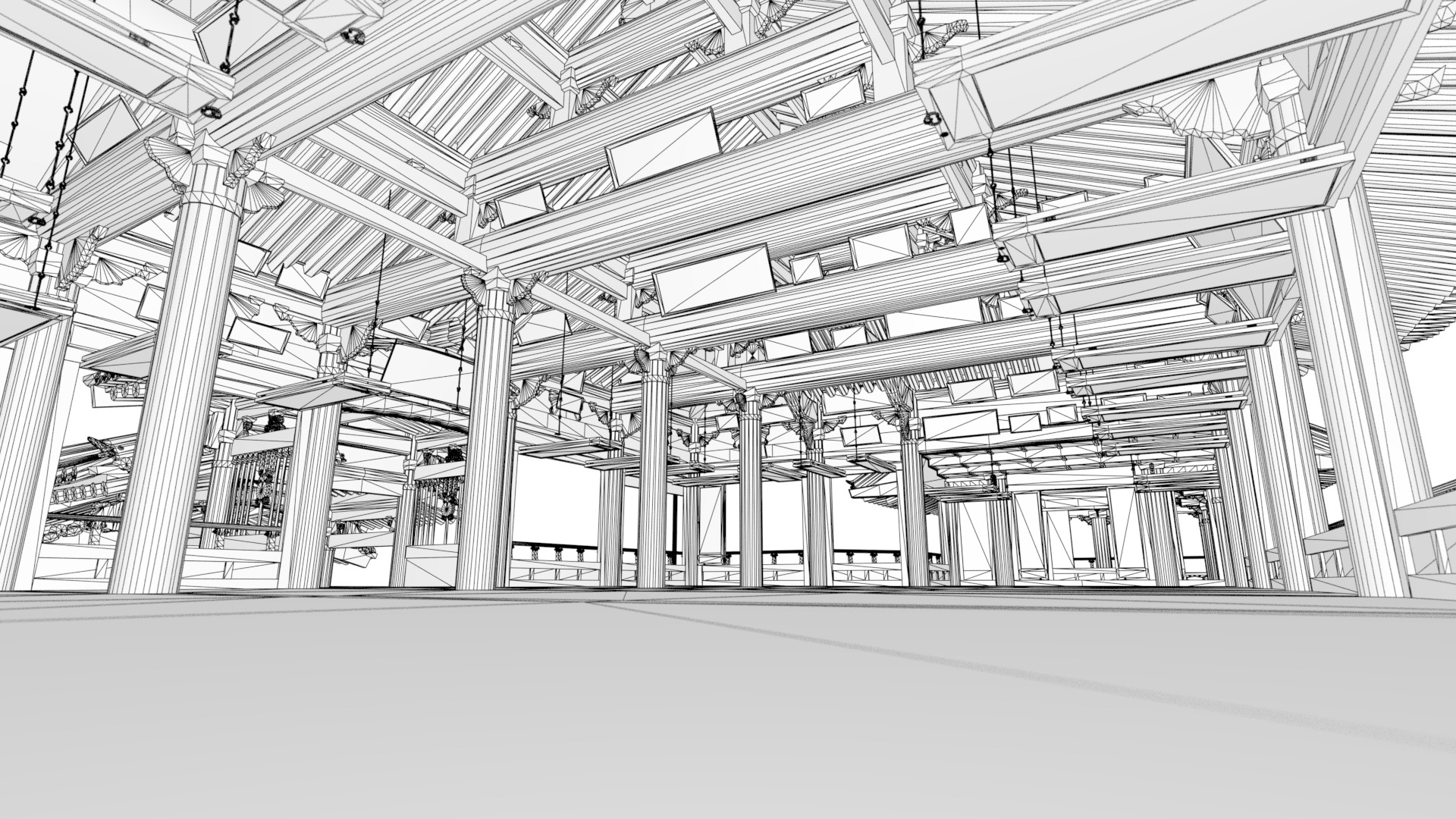 Korea Gwanghallu Pavilion - Joseon Hanok 3D model Low-poly 3D model_19