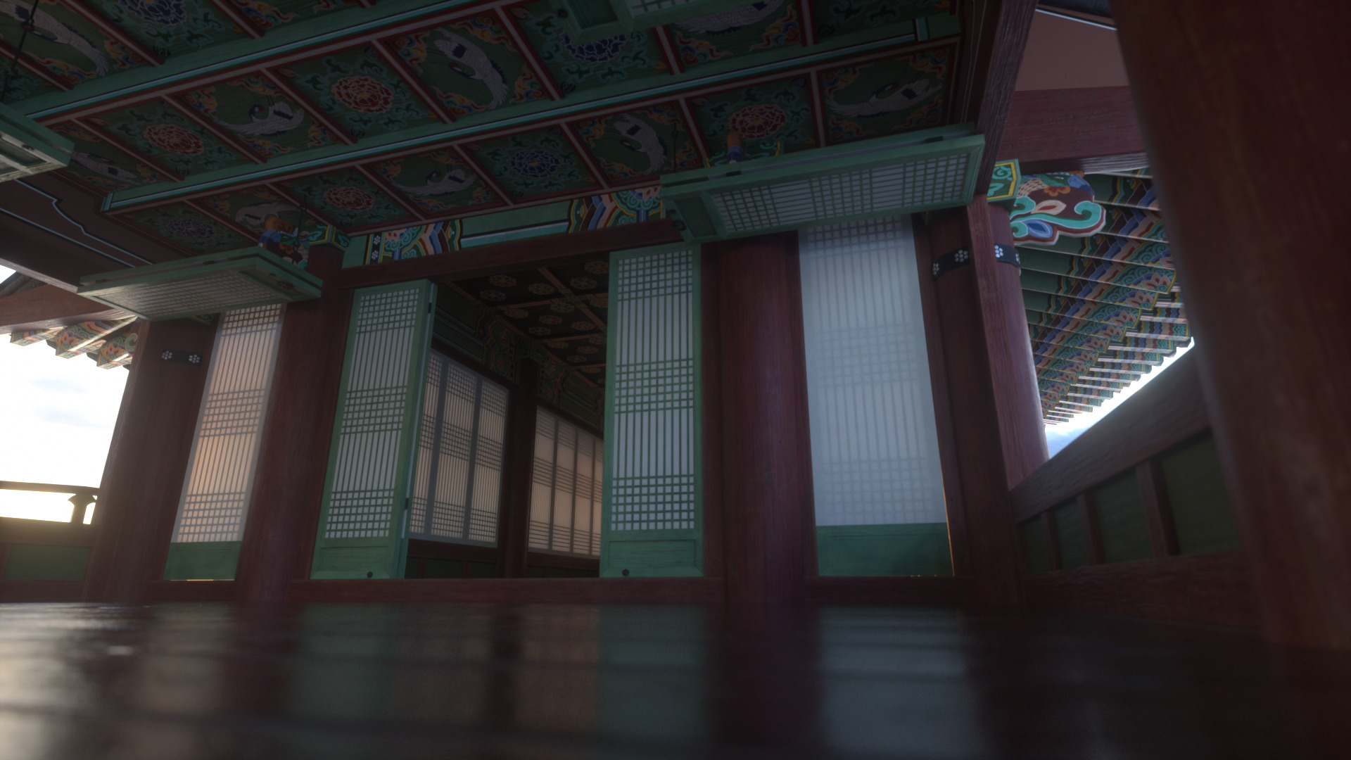 Korea Gwanghallu Pavilion - Joseon Hanok 3D model Low-poly 3D model_5