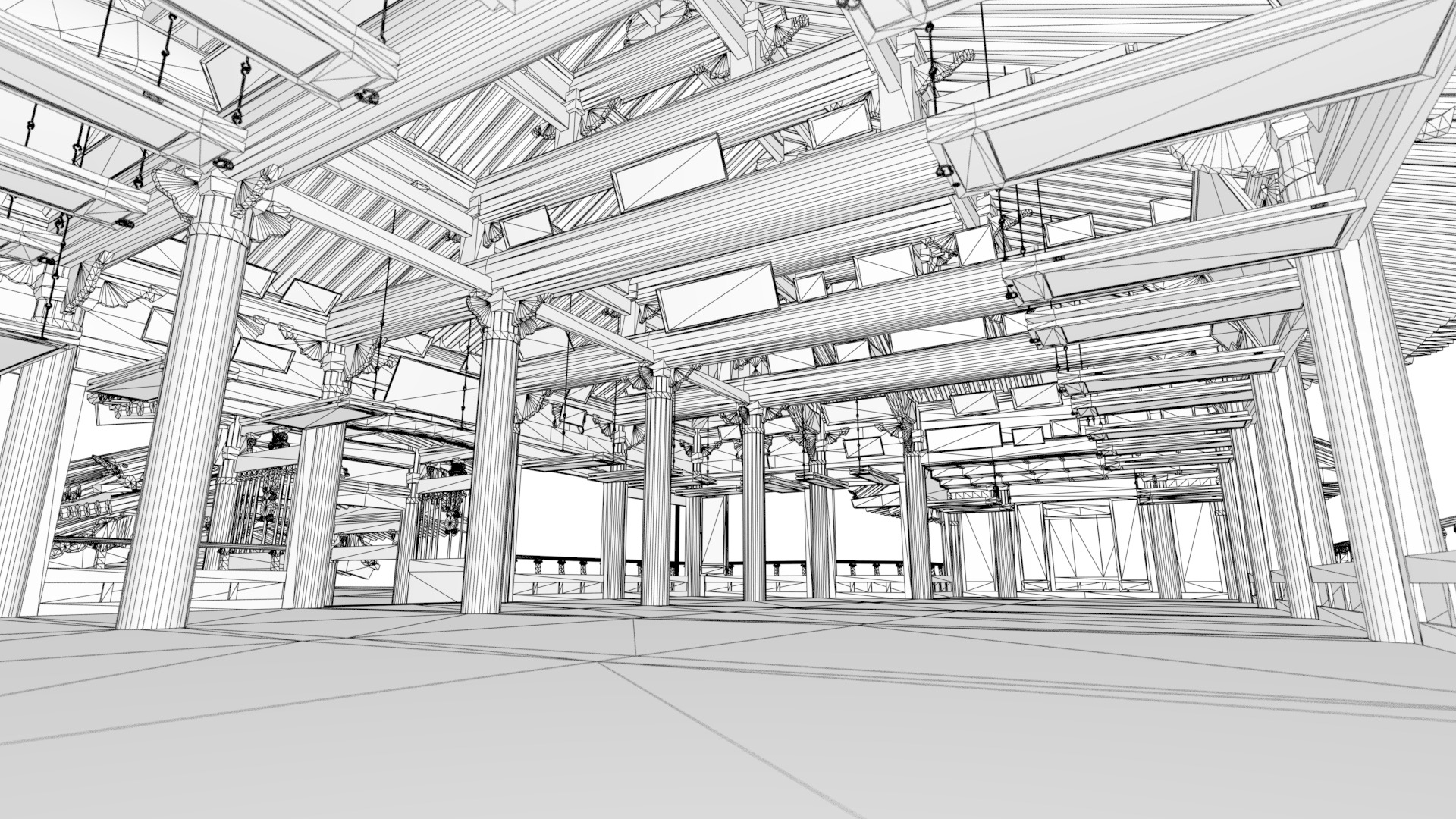 Korea Gwanghallu Pavilion - Joseon Hanok 3D model Low-poly 3D model_21