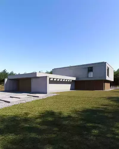 Exterior House Scene 9 Day Night 3D model