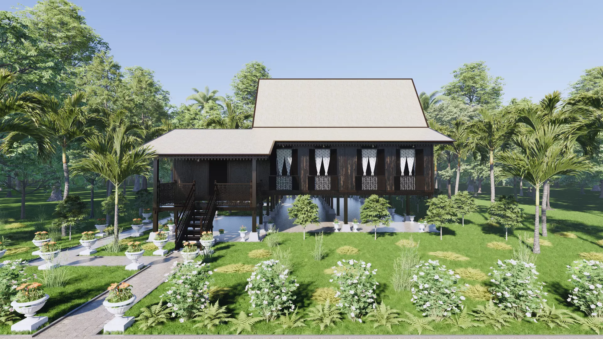 Selangor Traditional House of Malaysia 3D model