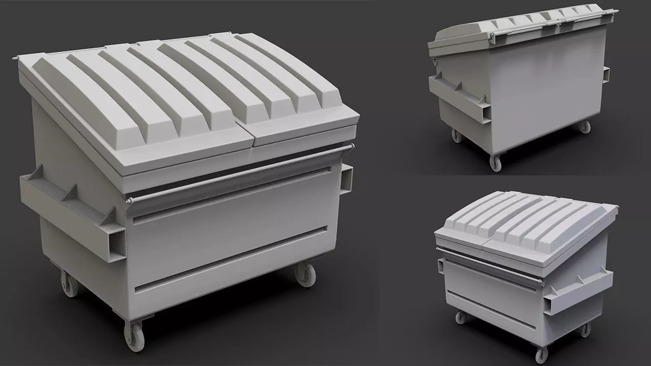 BIG DUSTBIN HIGHPOLY MODEL Free 3D model
