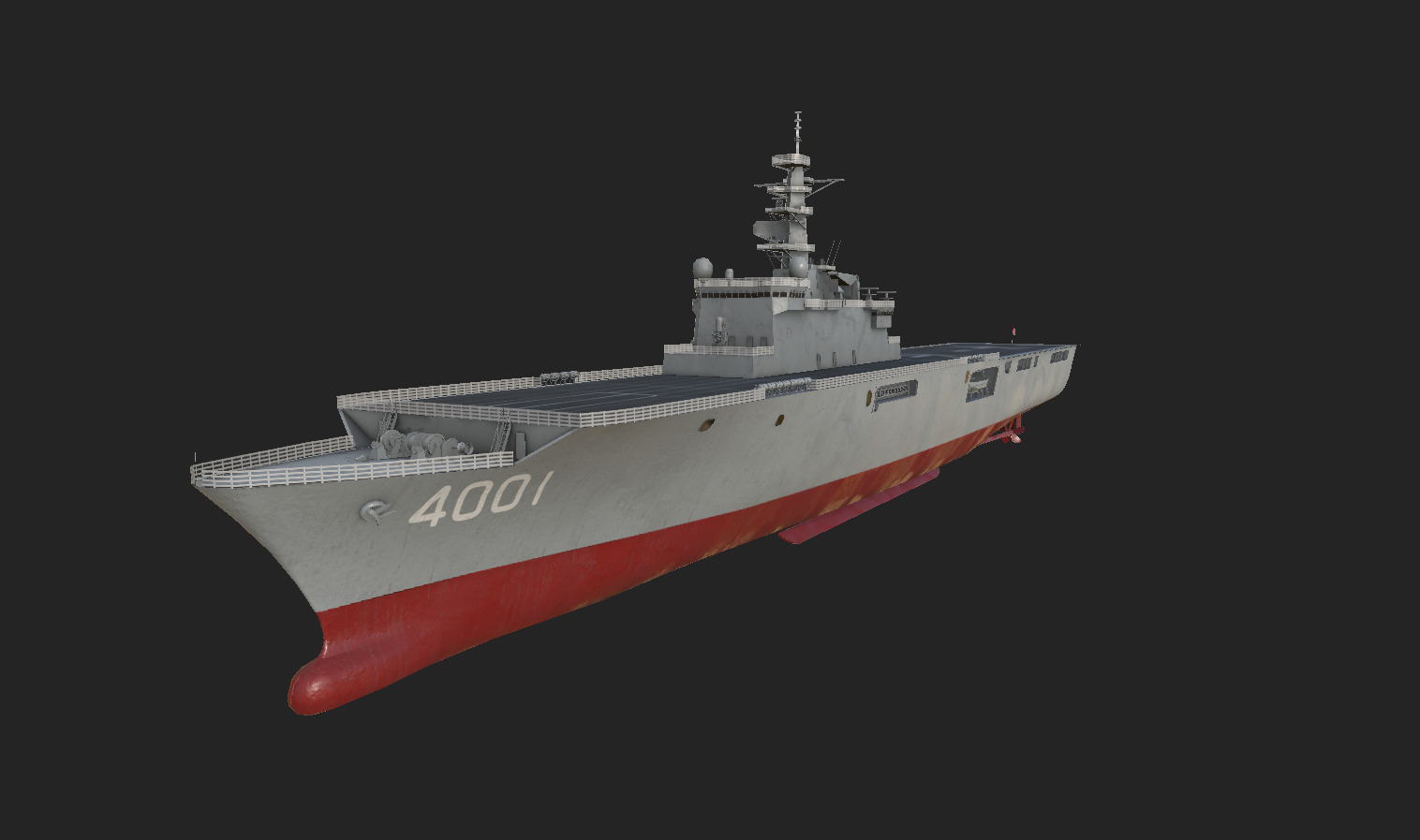 Osumi-class tank landing ship 3D model 3D model_3