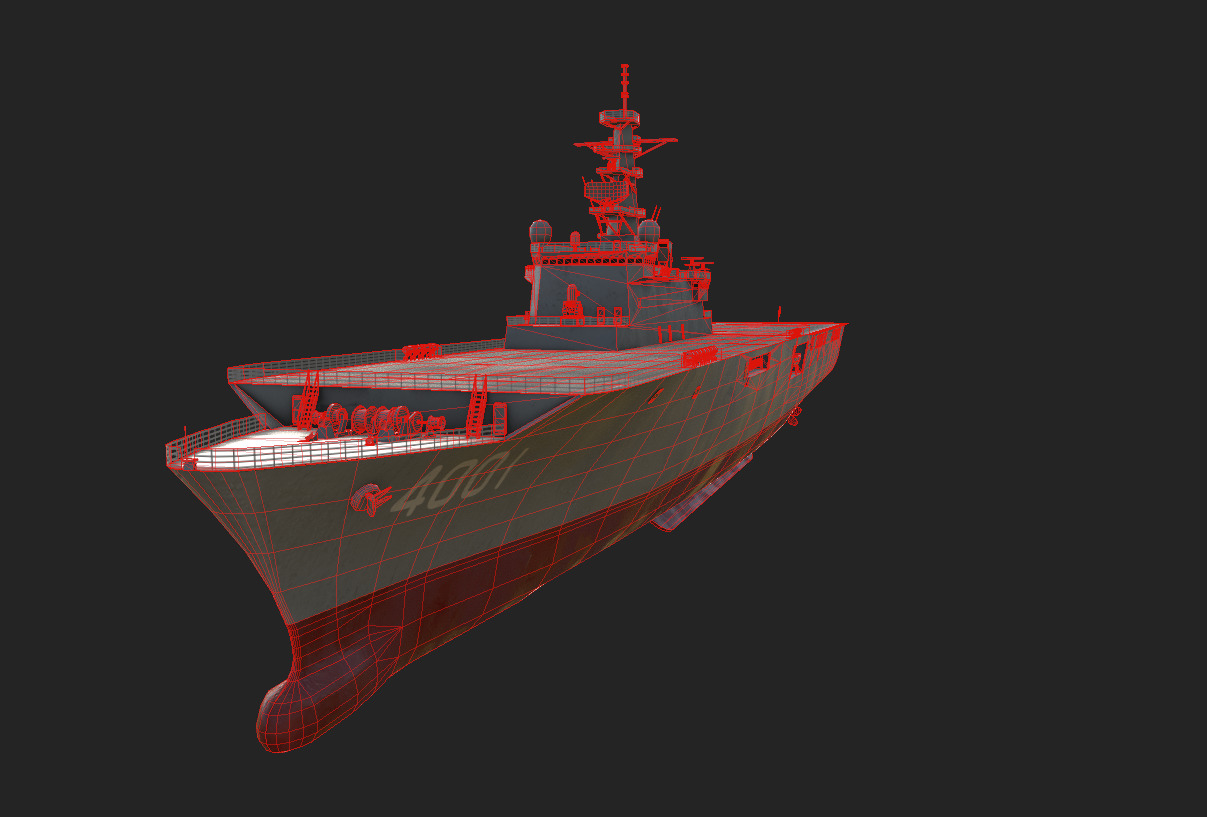 Osumi-class tank landing ship 3D model 3D model_16