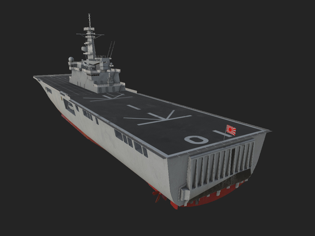 Osumi-class tank landing ship 3D model 3D model_1
