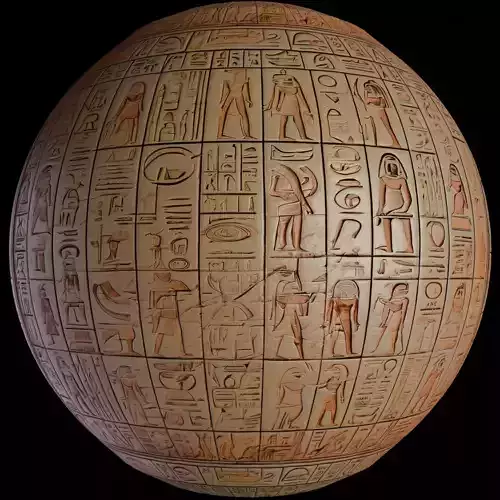 Ancient Egypt Hieroglyphs - VOL 3 - 9 Seamless PBR 
