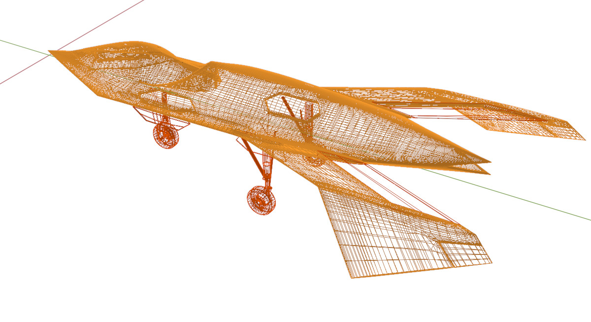 BOEING Black Project - The BIRD OF PREY - Low-poly 3D model_36