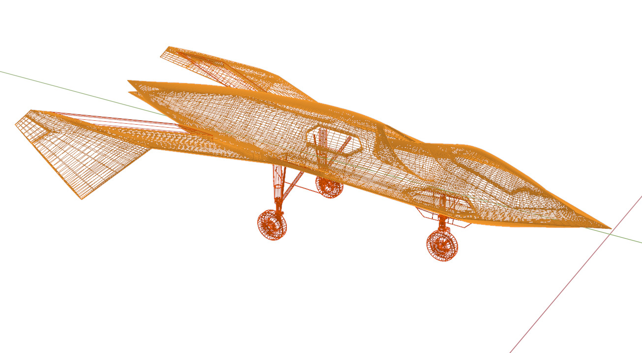 BOEING Black Project - The BIRD OF PREY - Low-poly 3D model_28