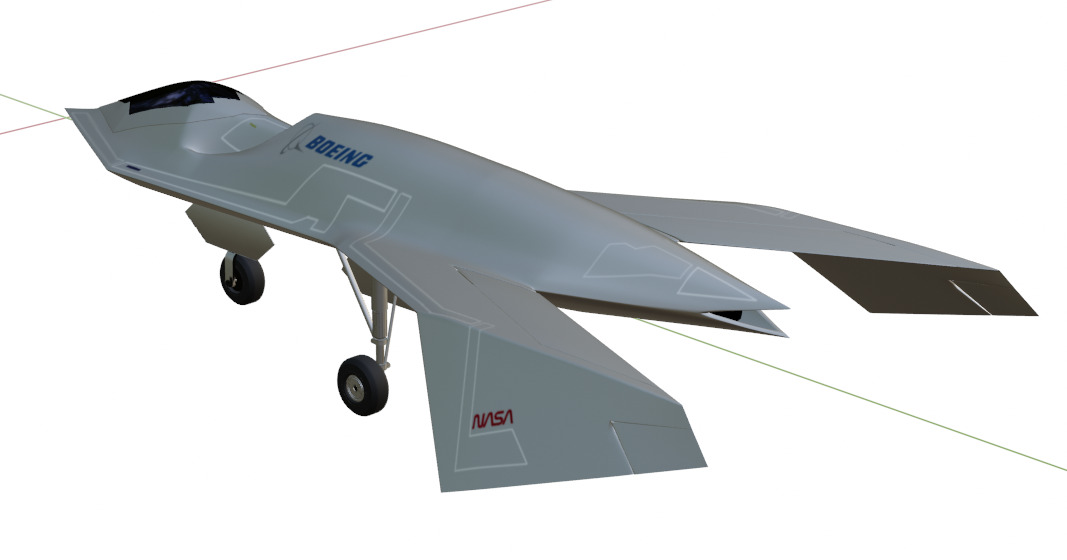 BOEING Black Project - The BIRD OF PREY - Low-poly 3D model_15
