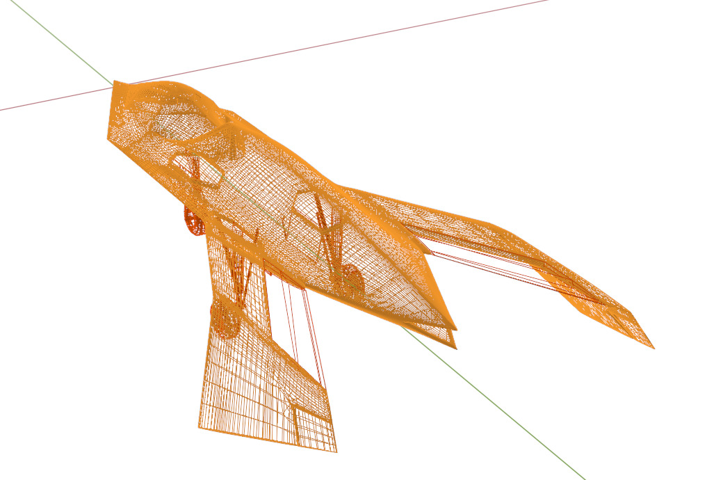 BOEING Black Project - The BIRD OF PREY - Low-poly 3D model_34