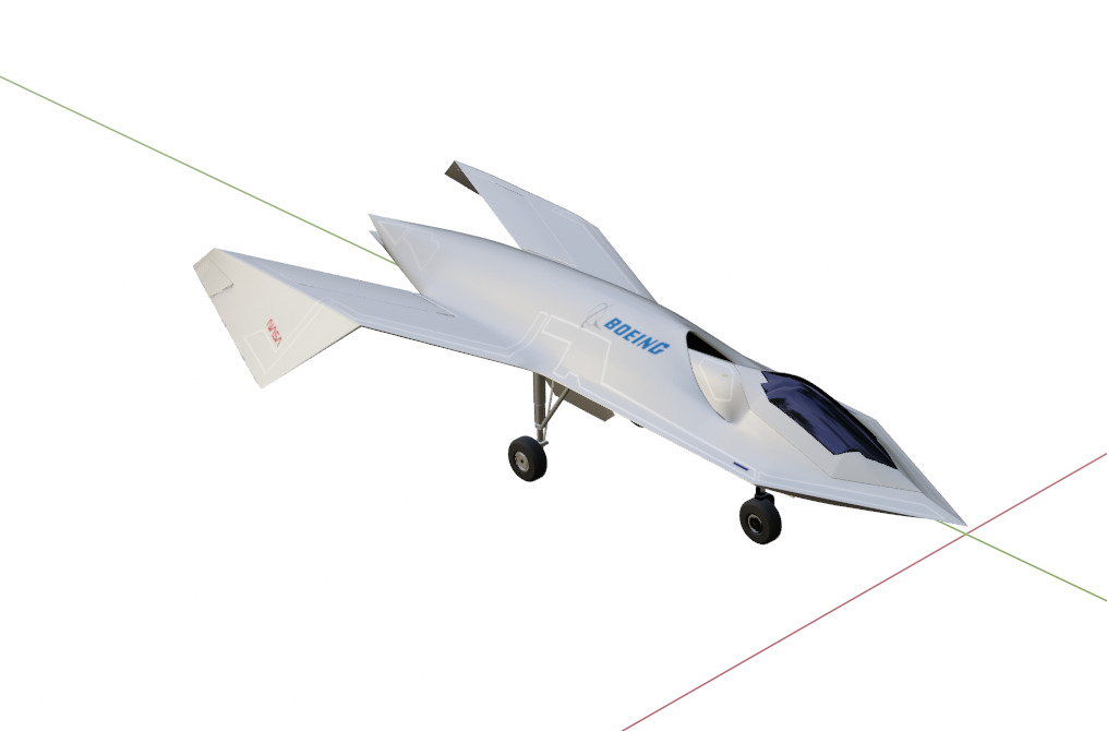 BOEING Black Project - The BIRD OF PREY - Low-poly 3D model_18