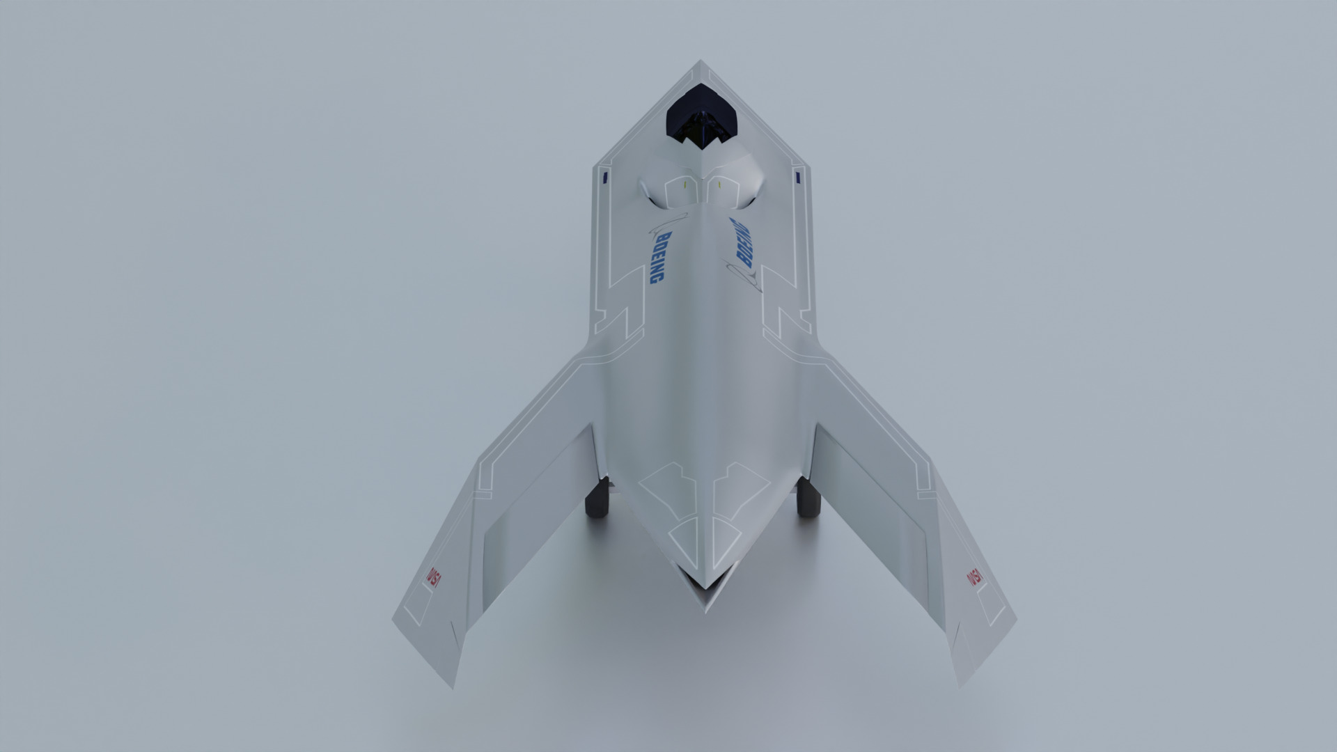 BOEING Black Project - The BIRD OF PREY - Low-poly 3D model_2