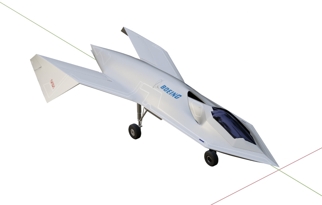 BOEING Black Project - The BIRD OF PREY - Low-poly 3D model_20