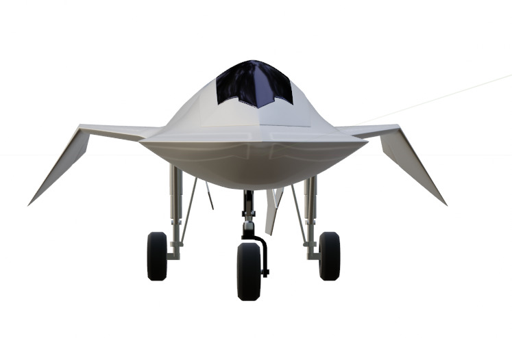 BOEING Black Project - The BIRD OF PREY - Low-poly 3D model_19