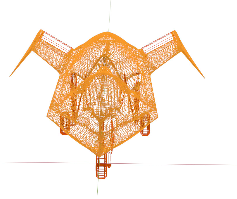 BOEING Black Project - The BIRD OF PREY - Low-poly 3D model_45