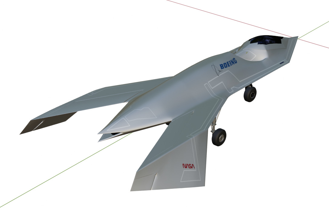 BOEING Black Project - The BIRD OF PREY - Low-poly 3D model_16
