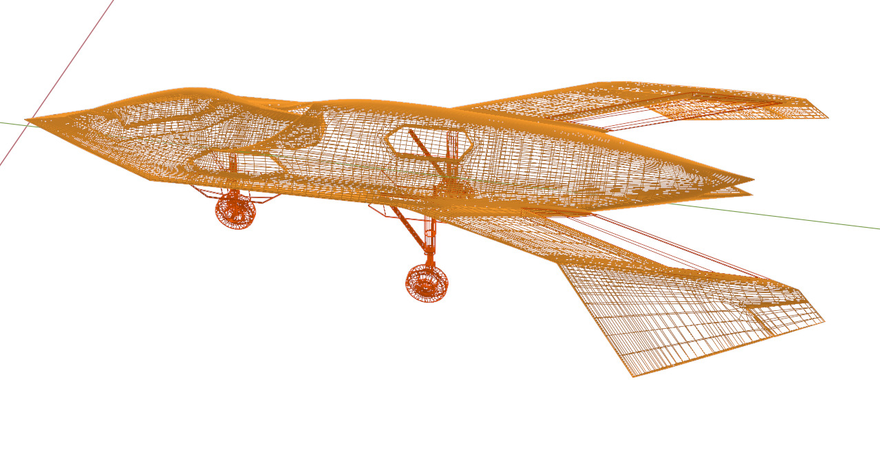 BOEING Black Project - The BIRD OF PREY - Low-poly 3D model_31