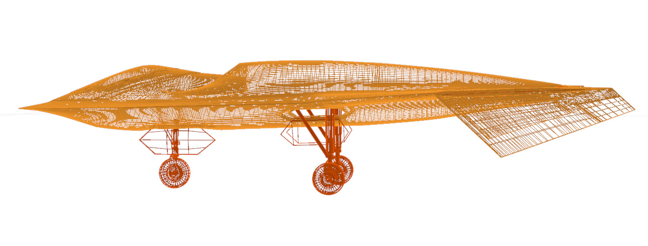 BOEING Black Project - The BIRD OF PREY - Low-poly 3D model_43