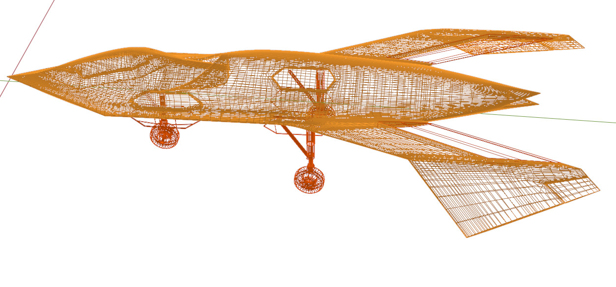 BOEING Black Project - The BIRD OF PREY - Low-poly 3D model_27