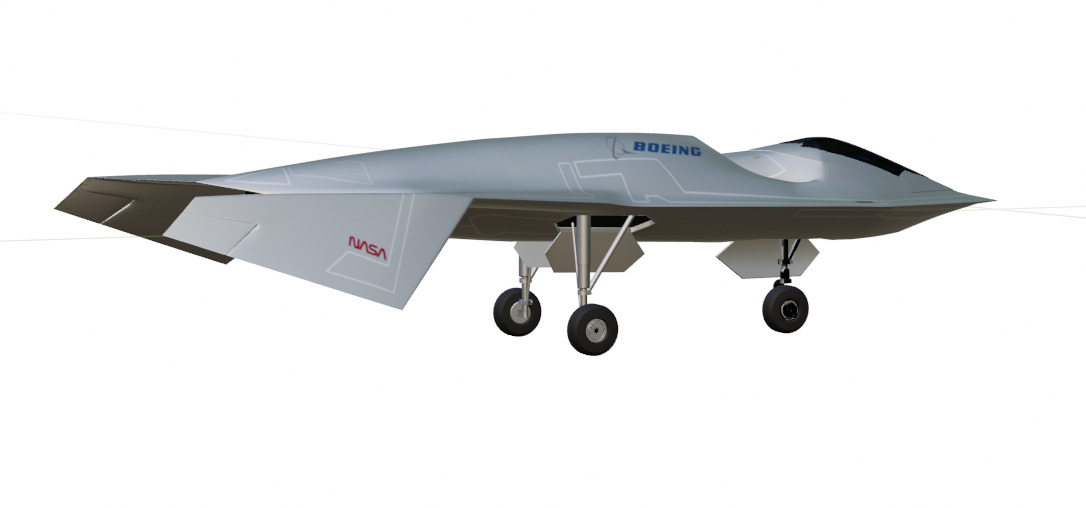 BOEING Black Project - The BIRD OF PREY - Low-poly 3D model_25