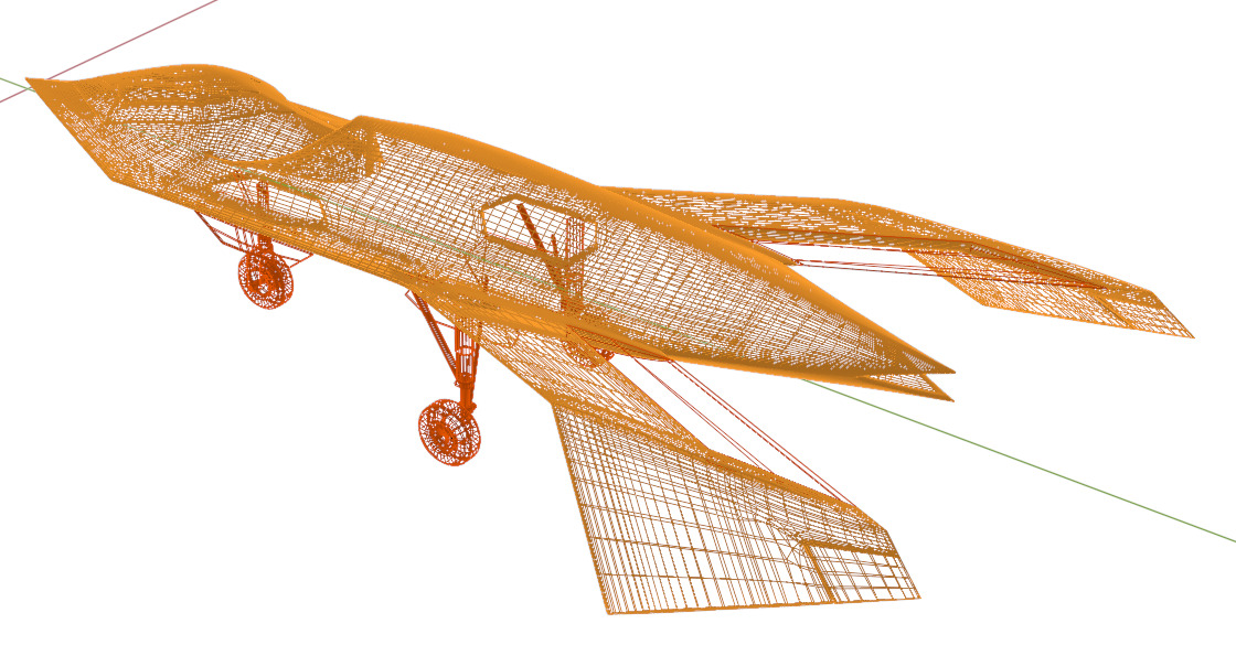 BOEING Black Project - The BIRD OF PREY - Low-poly 3D model_46