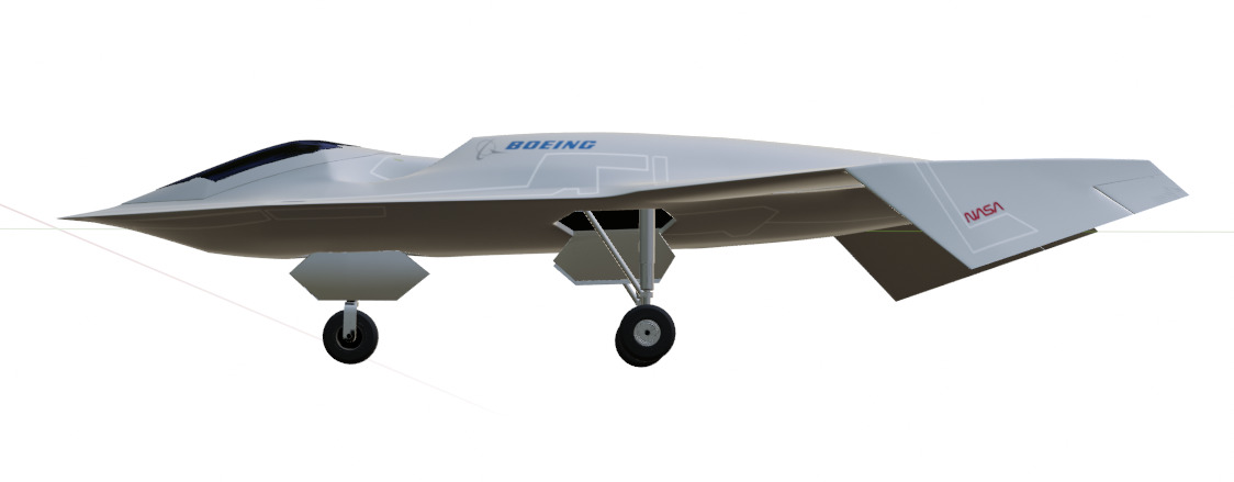 BOEING Black Project - The BIRD OF PREY - Low-poly 3D model_14