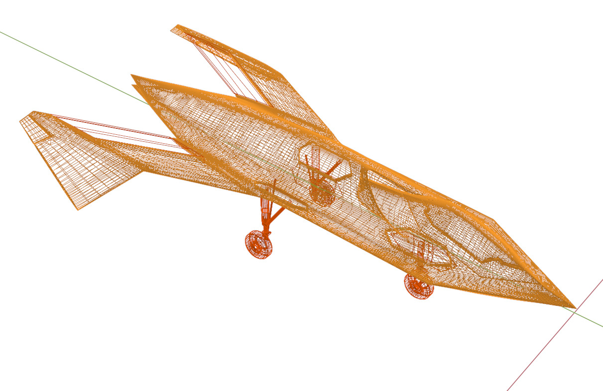 BOEING Black Project - The BIRD OF PREY - Low-poly 3D model_30