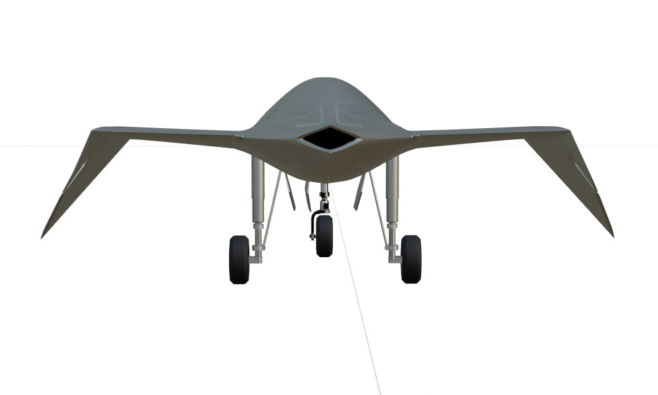 BOEING Black Project - The BIRD OF PREY - Low-poly 3D model_26