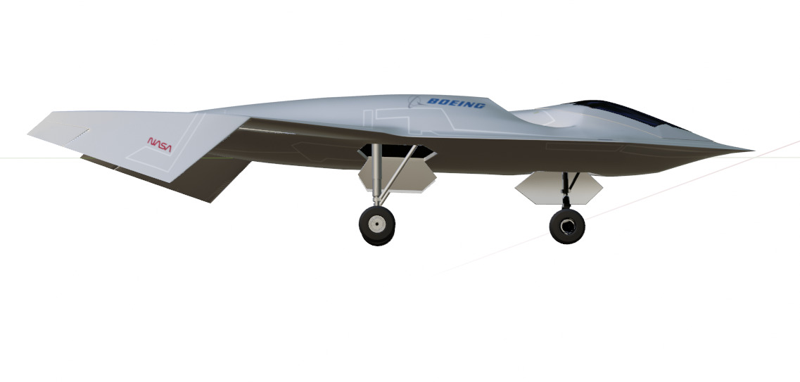 BOEING Black Project - The BIRD OF PREY - Low-poly 3D model_24