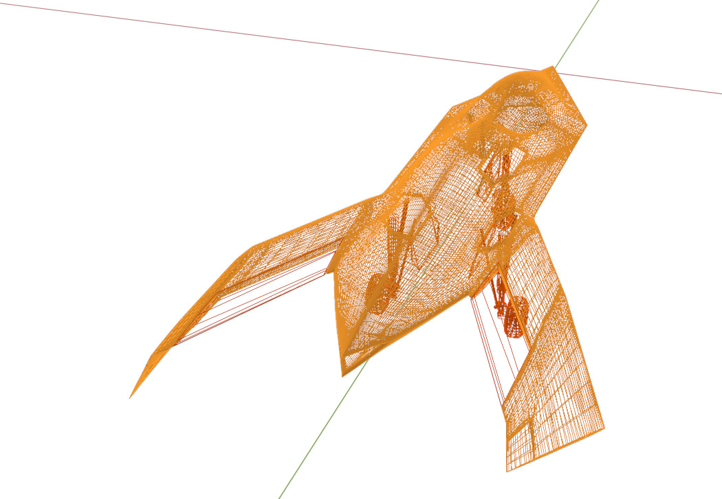 BOEING Black Project - The BIRD OF PREY - Low-poly 3D model_29