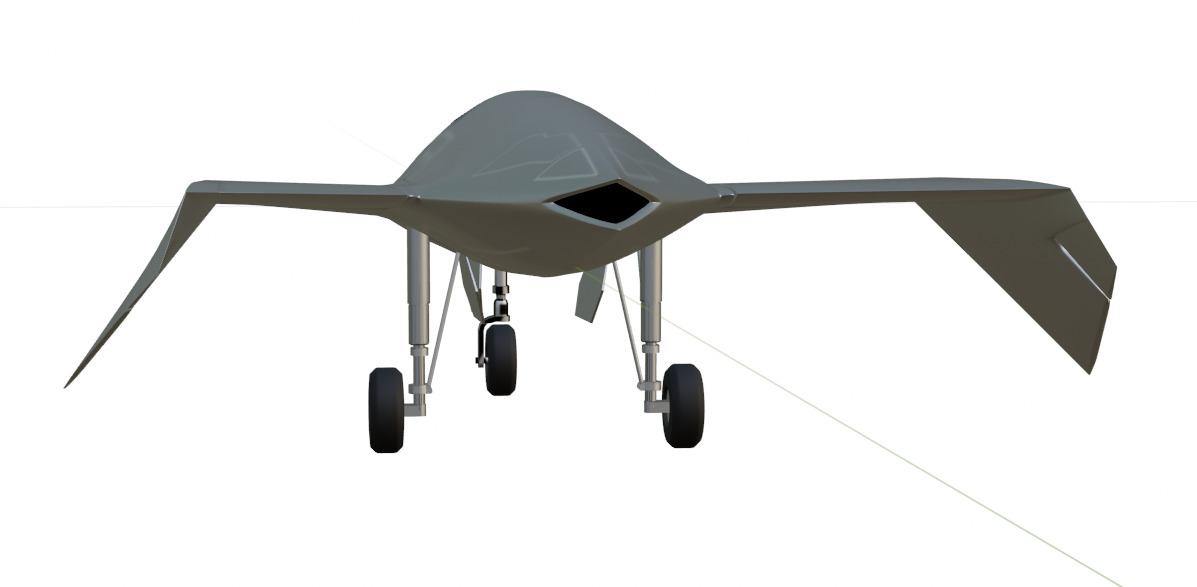 BOEING Black Project - The BIRD OF PREY - Low-poly 3D model_9