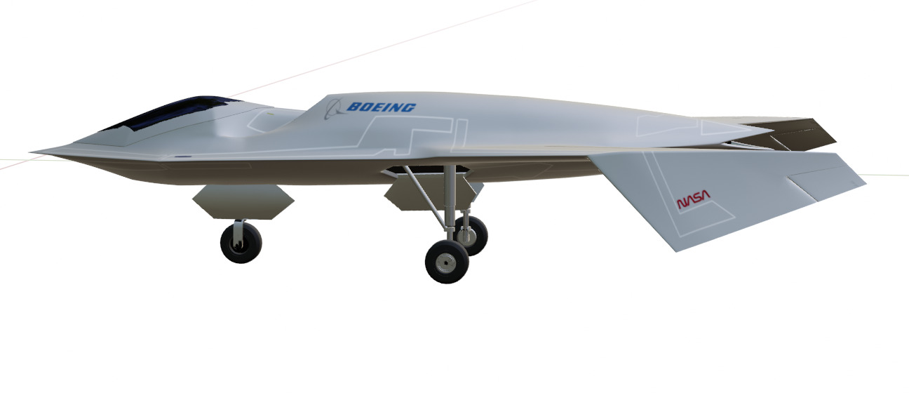BOEING Black Project - The BIRD OF PREY - Low-poly 3D model_8