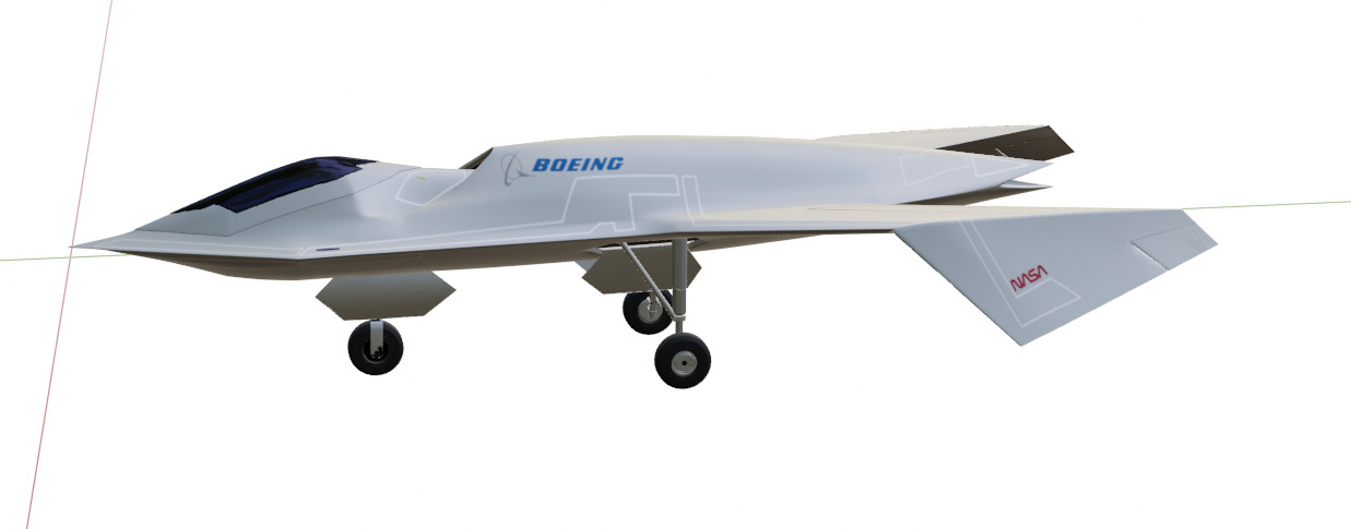 BOEING Black Project - The BIRD OF PREY - Low-poly 3D model_13
