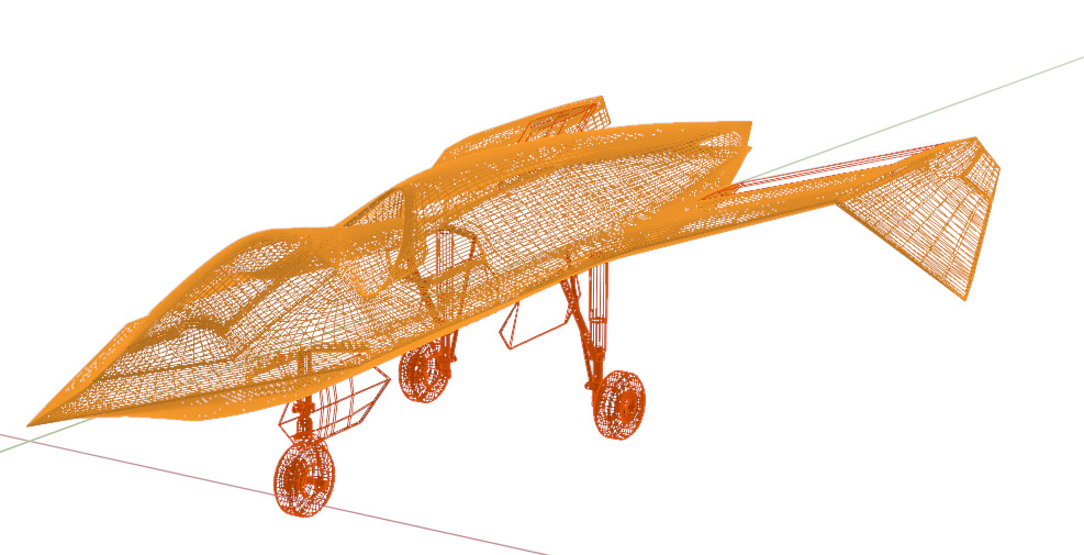 BOEING Black Project - The BIRD OF PREY - Low-poly 3D model_44