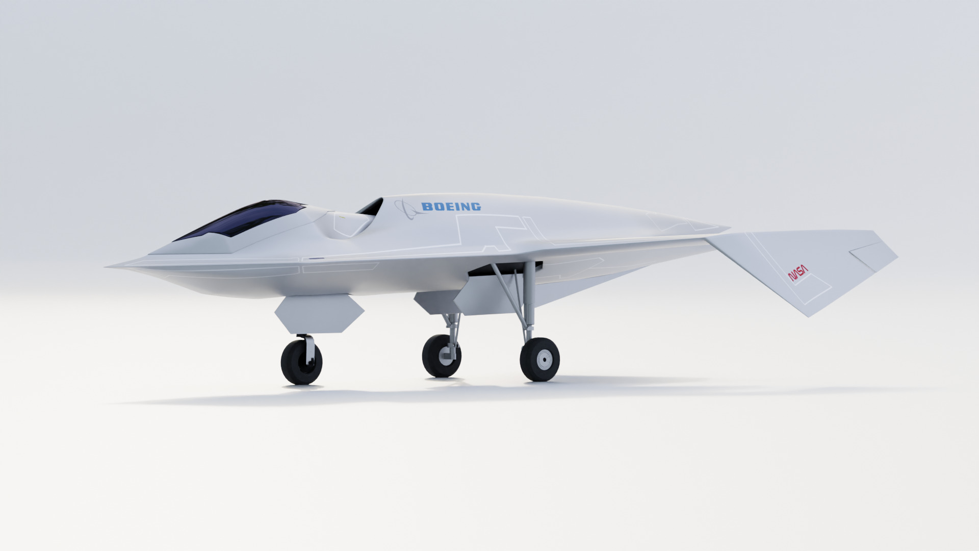 BOEING Black Project - The BIRD OF PREY - Low-poly 3D model_3