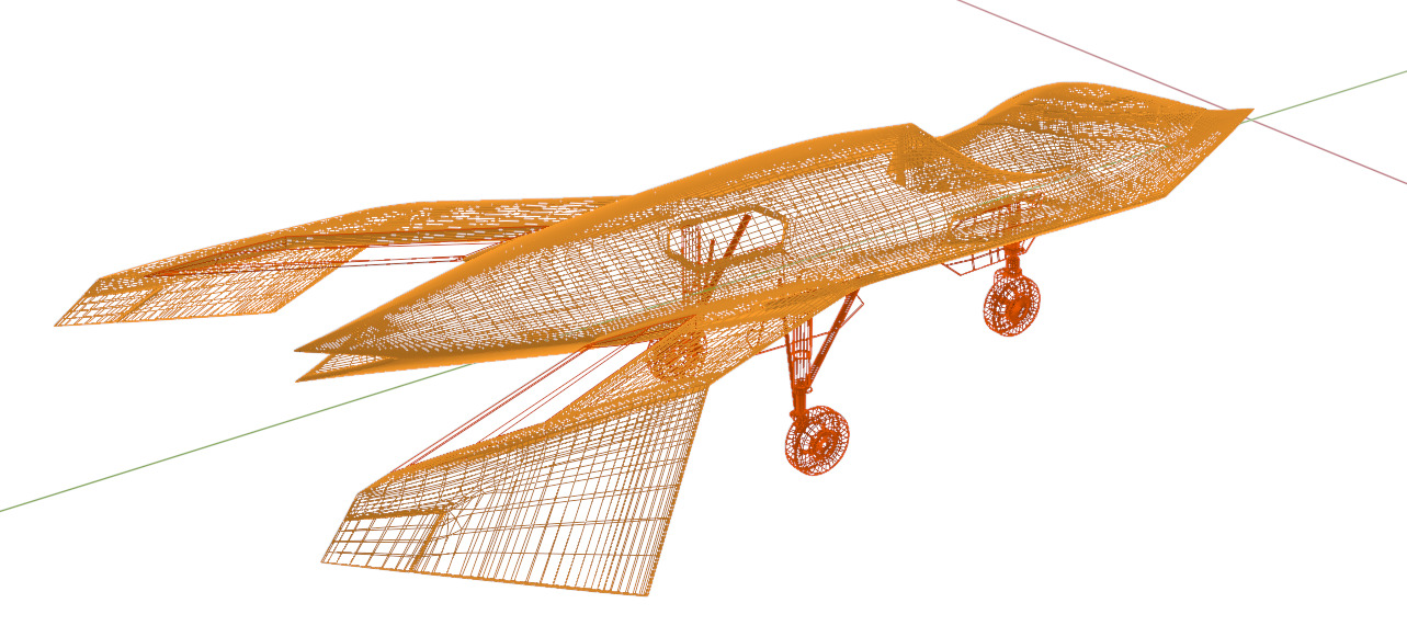 BOEING Black Project - The BIRD OF PREY - Low-poly 3D model_41