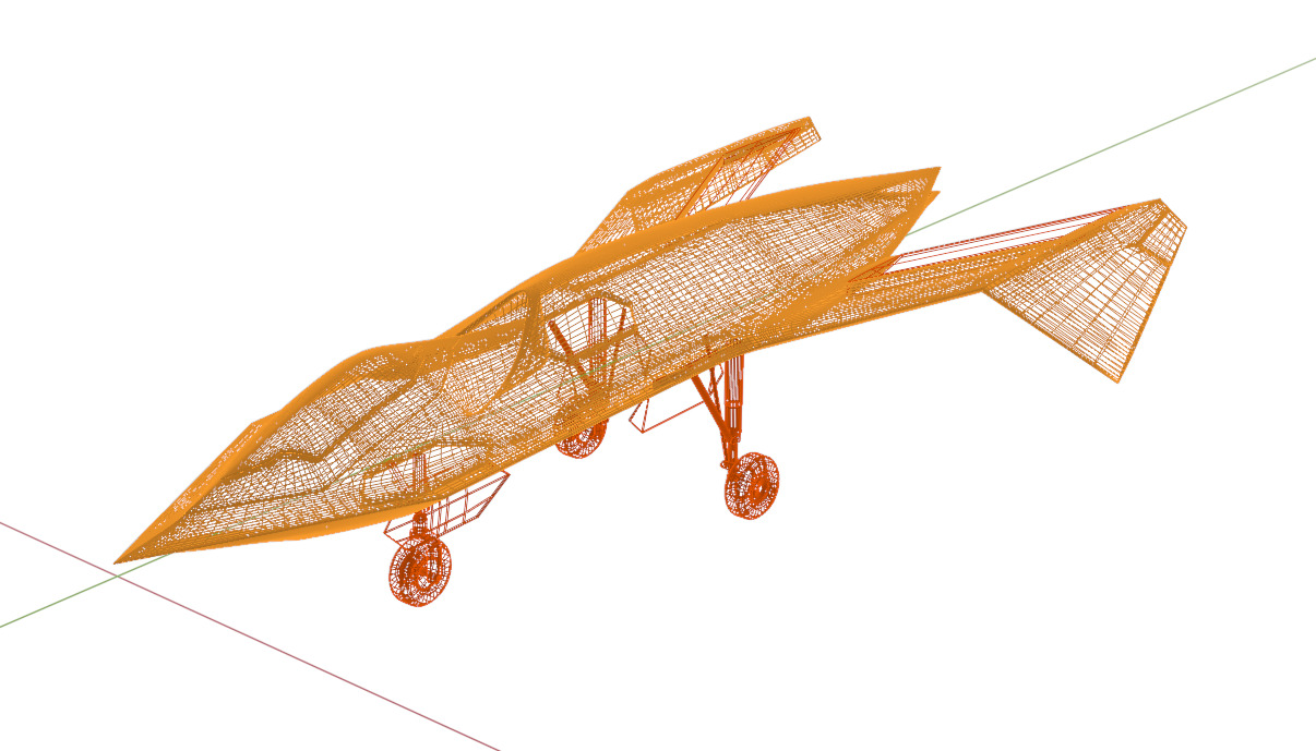 BOEING Black Project - The BIRD OF PREY - Low-poly 3D model_39