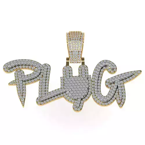  Iced-Out PLUG Pendant