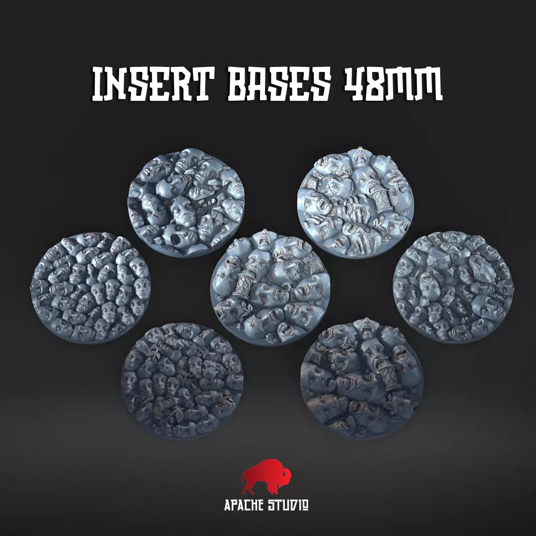 Kingdom Death Base Inserts - 48MM 3D print model