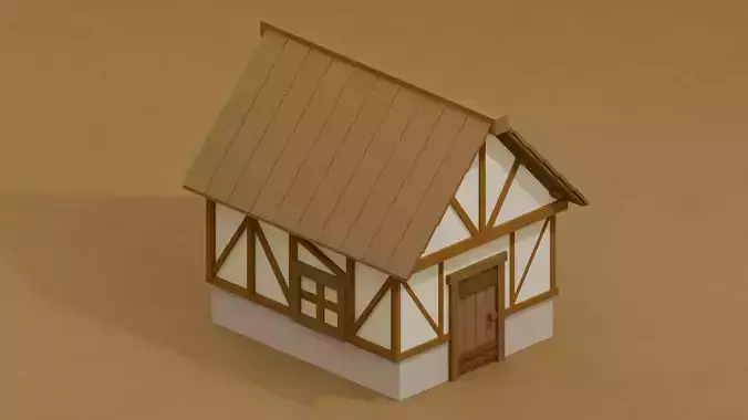 Medieval House Design 1 Low-poly 3D model