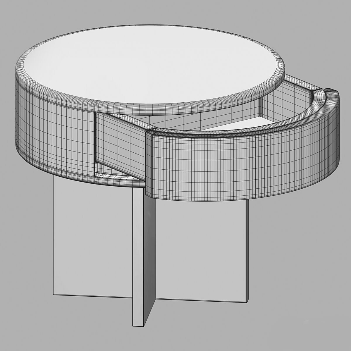 Cloud nightstand by Circu 3D model_7