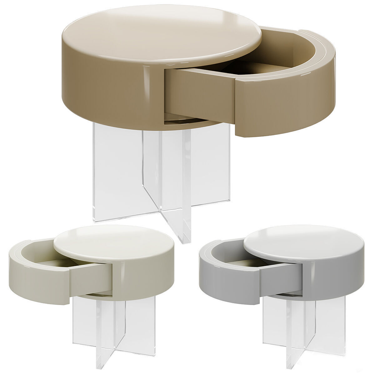 Cloud nightstand by Circu 3D model_2