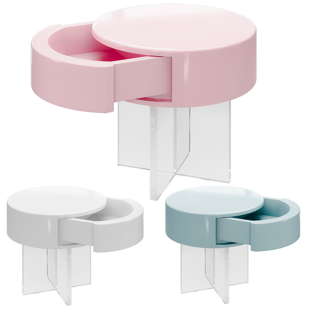 Cloud nightstand by Circu 3D model_3