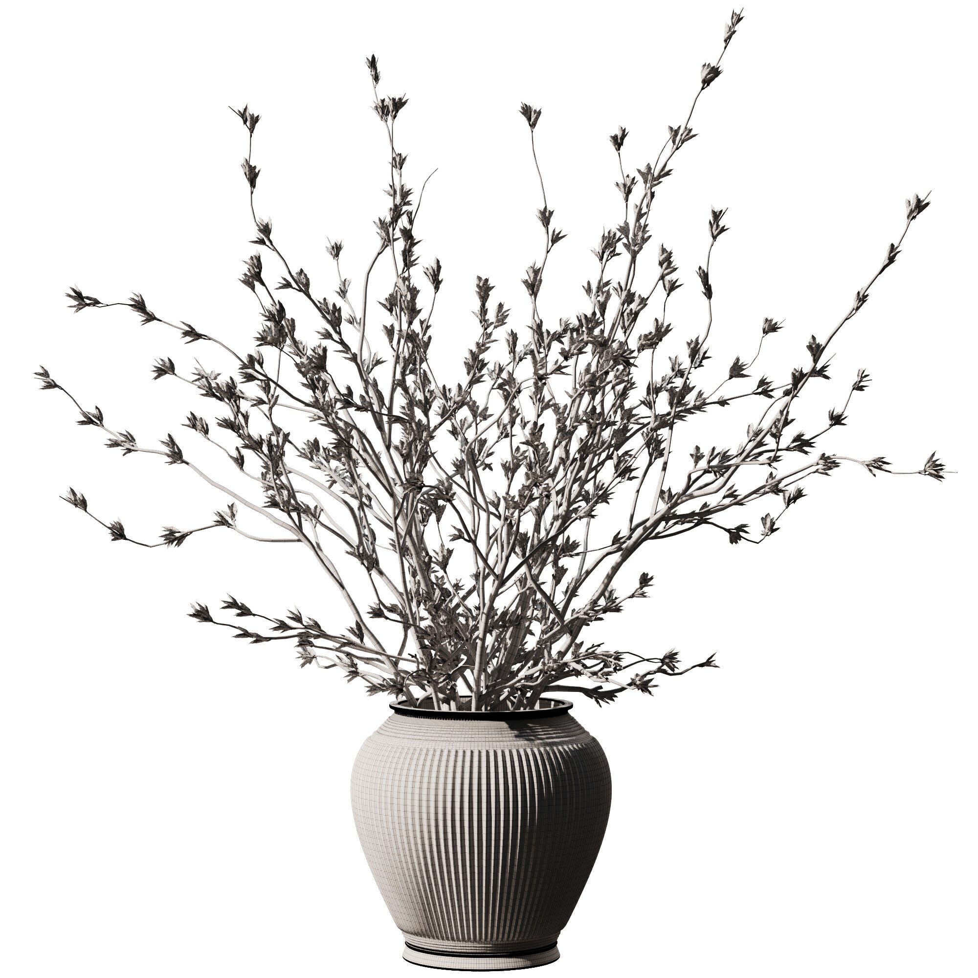 Dry branch Autumn set47 3D model_2