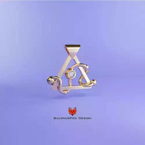 Pendant Triangle with 3mm stone