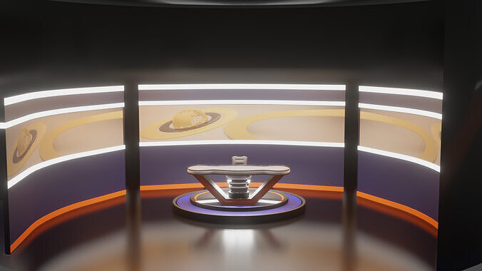 News Studio 3D model