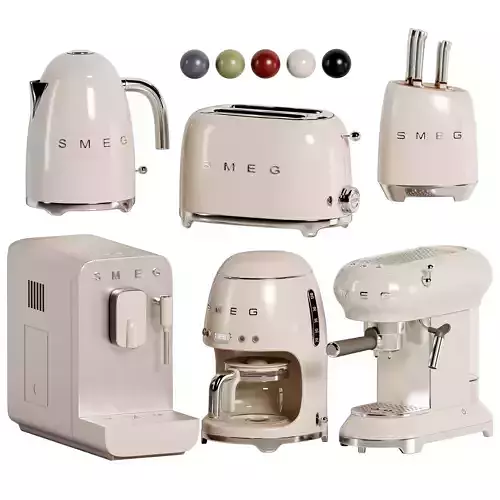 kitchen appliances SMEG 01 Low-poly 3D model