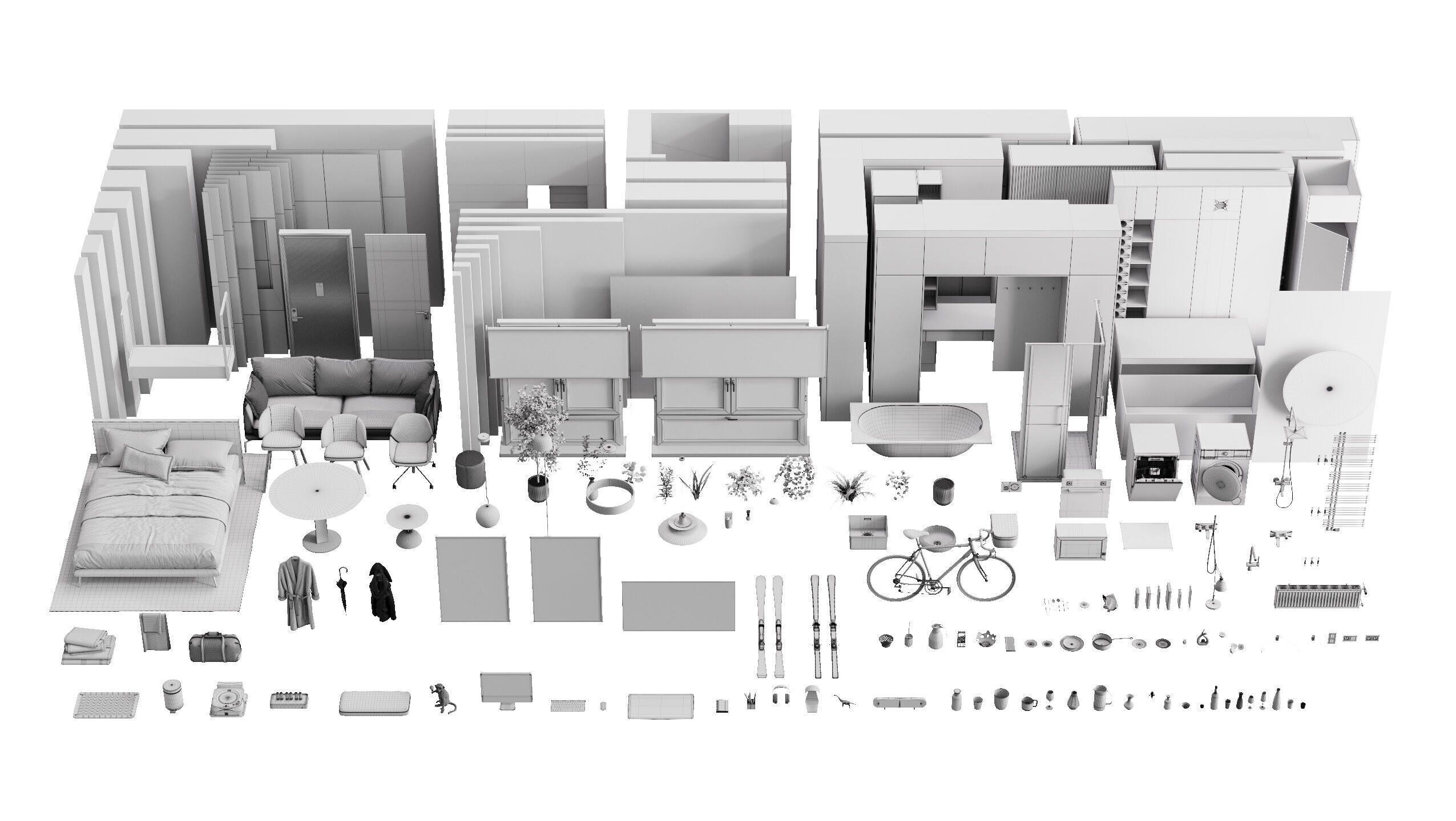 Archineriors vol 68 - minimalist apartment scene 3D model_17